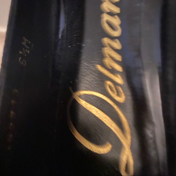 Delman Black Gold Buckle Flats Size 6.5 - Picture 7 of 7